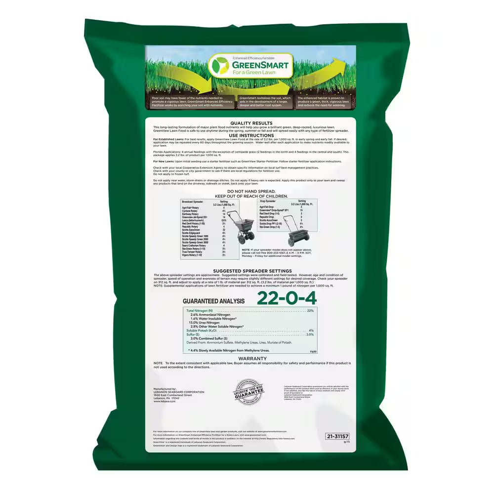 48 Lbs. Lawn Food, Covers 15,000 Sq. Ft. (22-0-4)