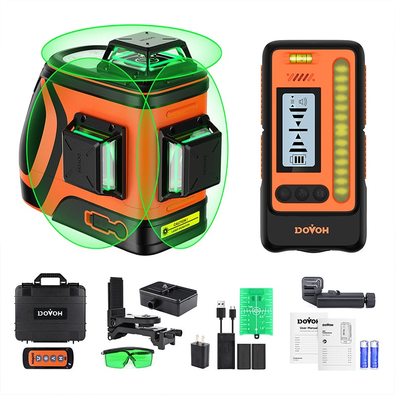 DOVOH H3-360G Professional Outdoor Laser Level with Receiver Kit