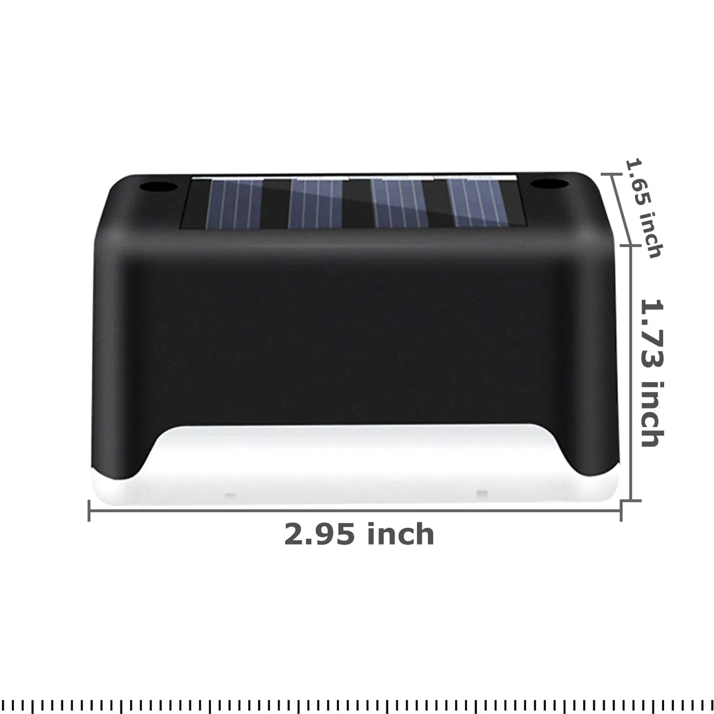 Solar Deck Lights Outdoor 4 Pack, Waterproof LED Step and Stair Lights, Black