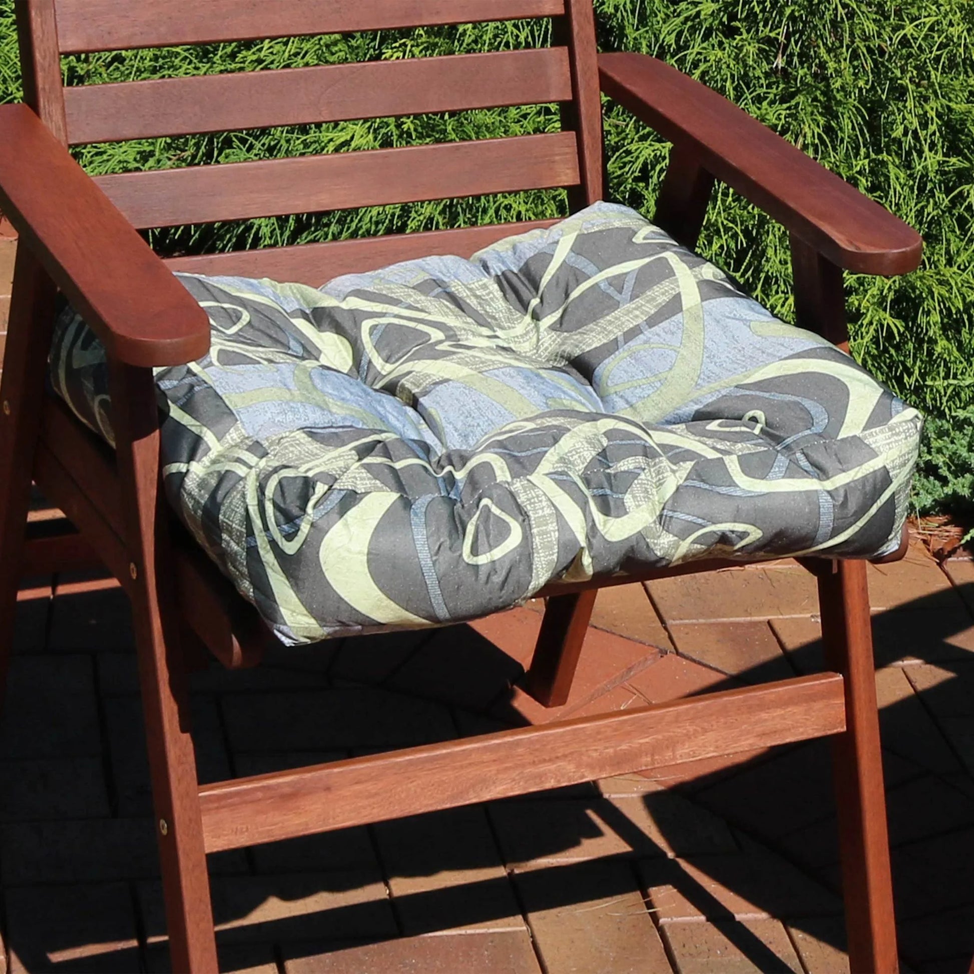 20" X 20" Modern Jazz Square Seat Cushion Set, 2 Count