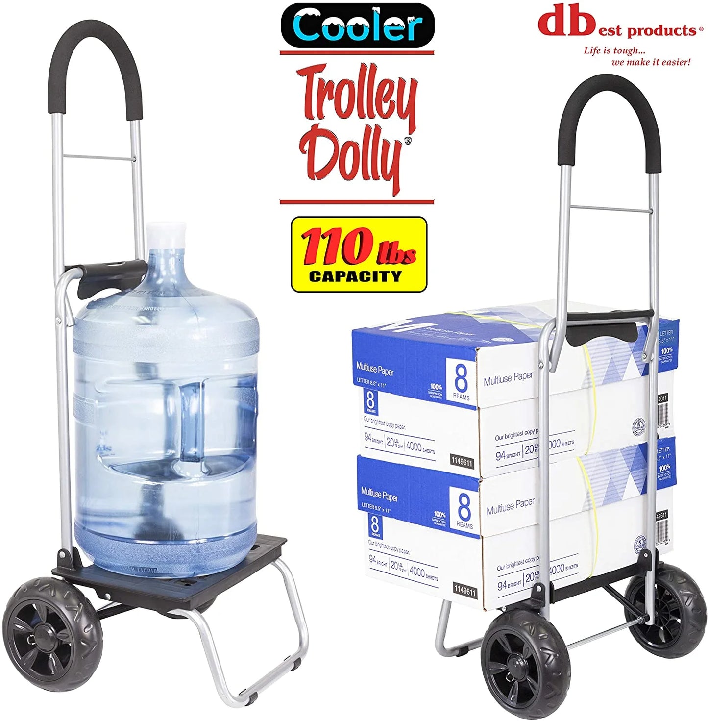 Cooler Trolley Dolly, Black Insulated Cooler Bag Folding Collapsible Rolling Shopping Grocery Tailgating Bbq Beer Ice Cart