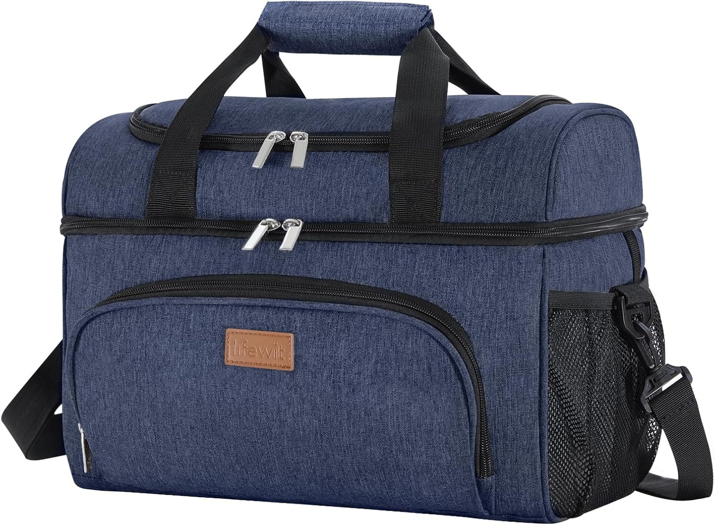 Large Cooler Bag Insulated Lunch Bag Lightweight Portable Cool Bag Double Layer for Picnic, Beach, Work, Trip