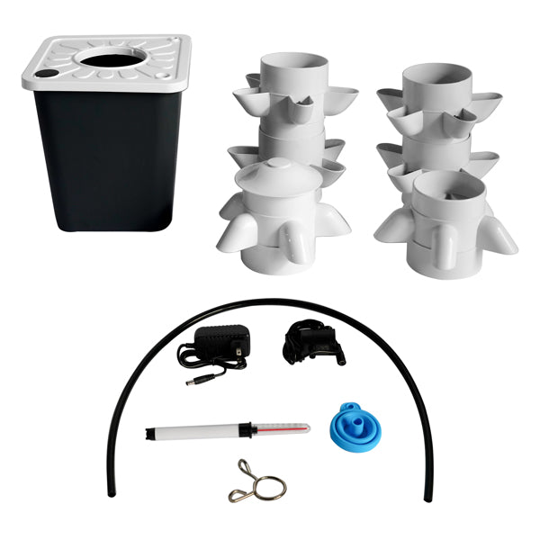 Black Hydroponic Planting System – 30-Plant Vertical Tower Garden