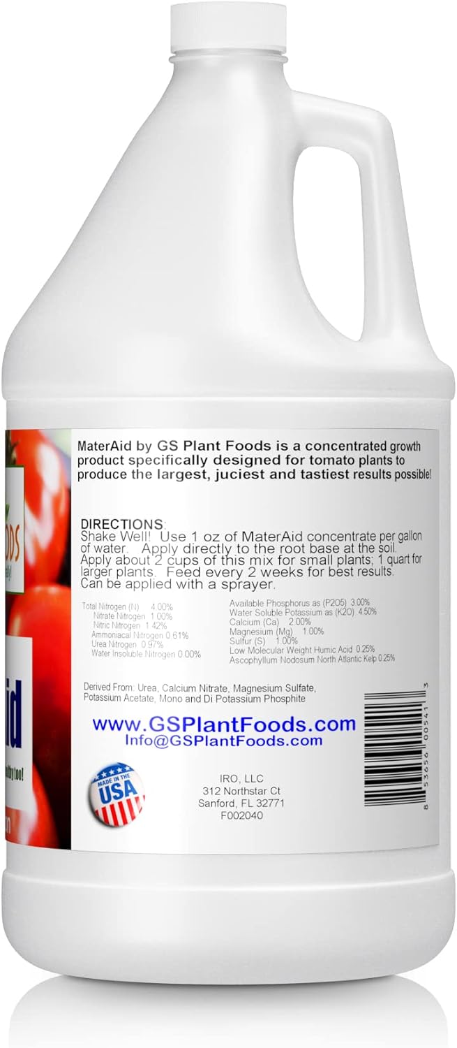 GS Plant Foods MaterAid Tomato and Fruiting Plant Fertilizer Concentrate
