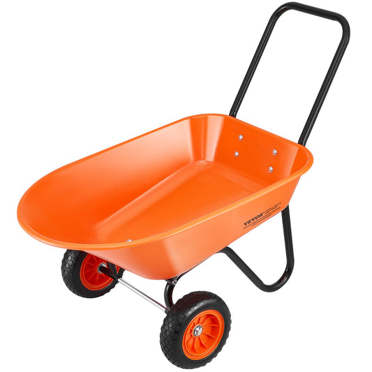 5 Cu. Ft. 2-Wheel Garden Dump Cart with 397 Lb Capacity & Foam Tires