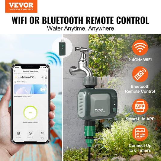 WiFi Smart Sprinkler Timer - App-Controlled Hose Faucet Water Timer