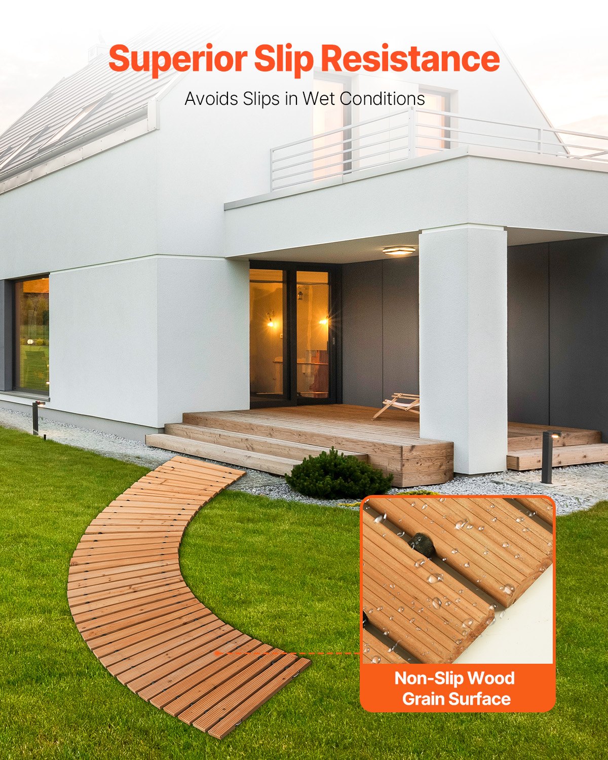 Roll-Out Cedar Garden Pathway | Weather-Resistant, Non-Slip Walkway