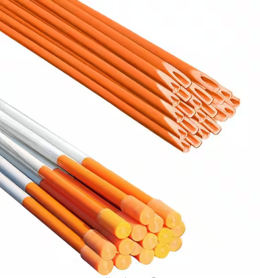 Reflective Driveway Snow Markers - 50 Pack, 60" Orange Stakes