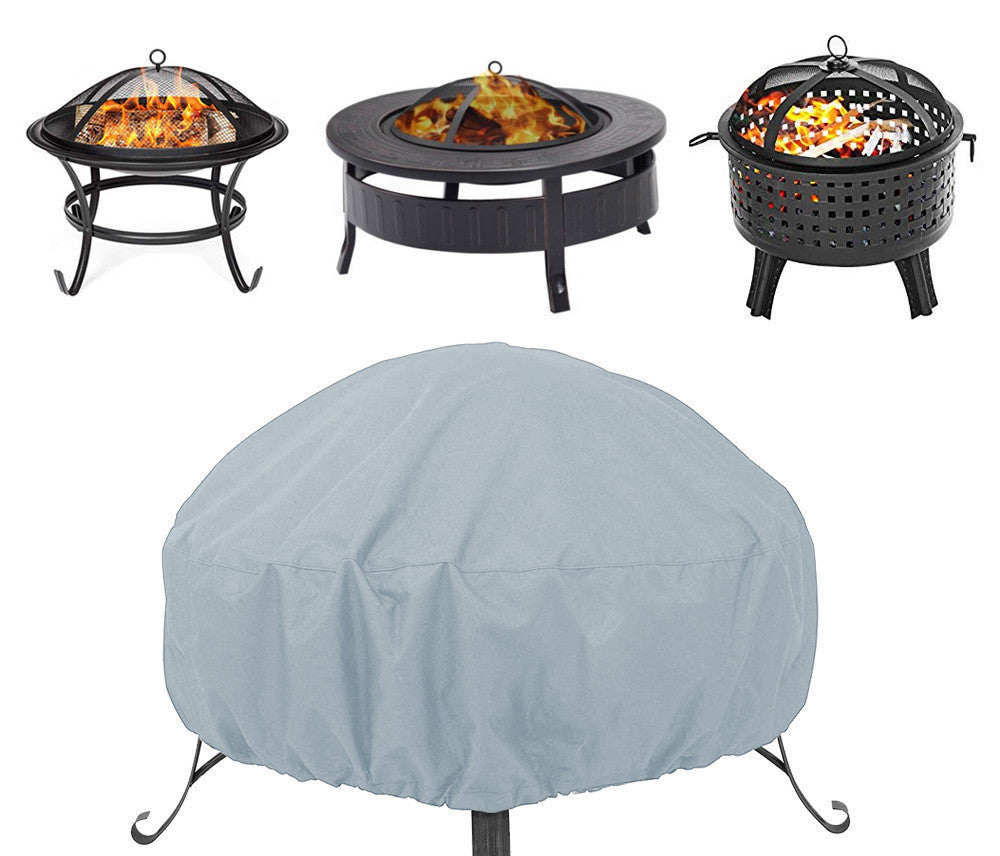 Waterproof Fire Pit Cover - Heavy-Duty Outdoor Fireplace Protection (34"-48")