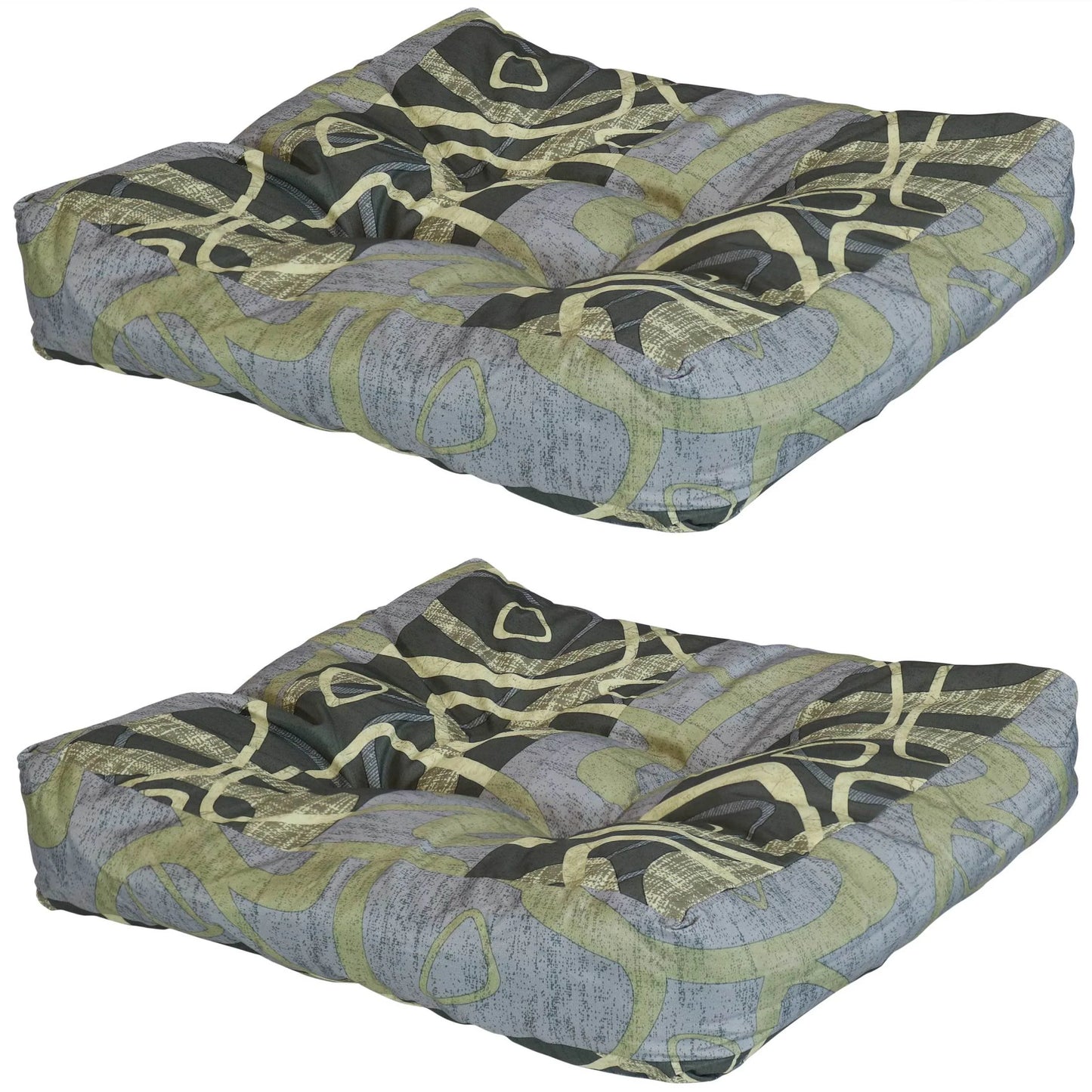 20" X 20" Modern Jazz Square Seat Cushion Set, 2 Count