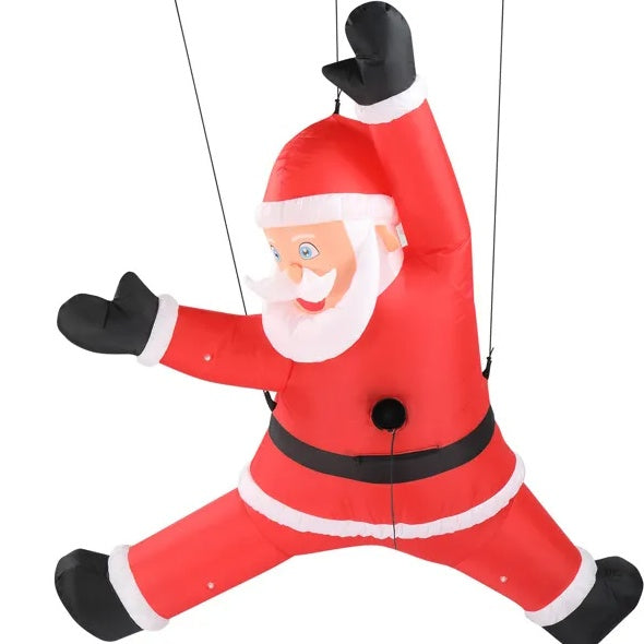 4.9 FT Christmas Inflatable Santa Decoration with LED Lights for Outdoor Yard Decor