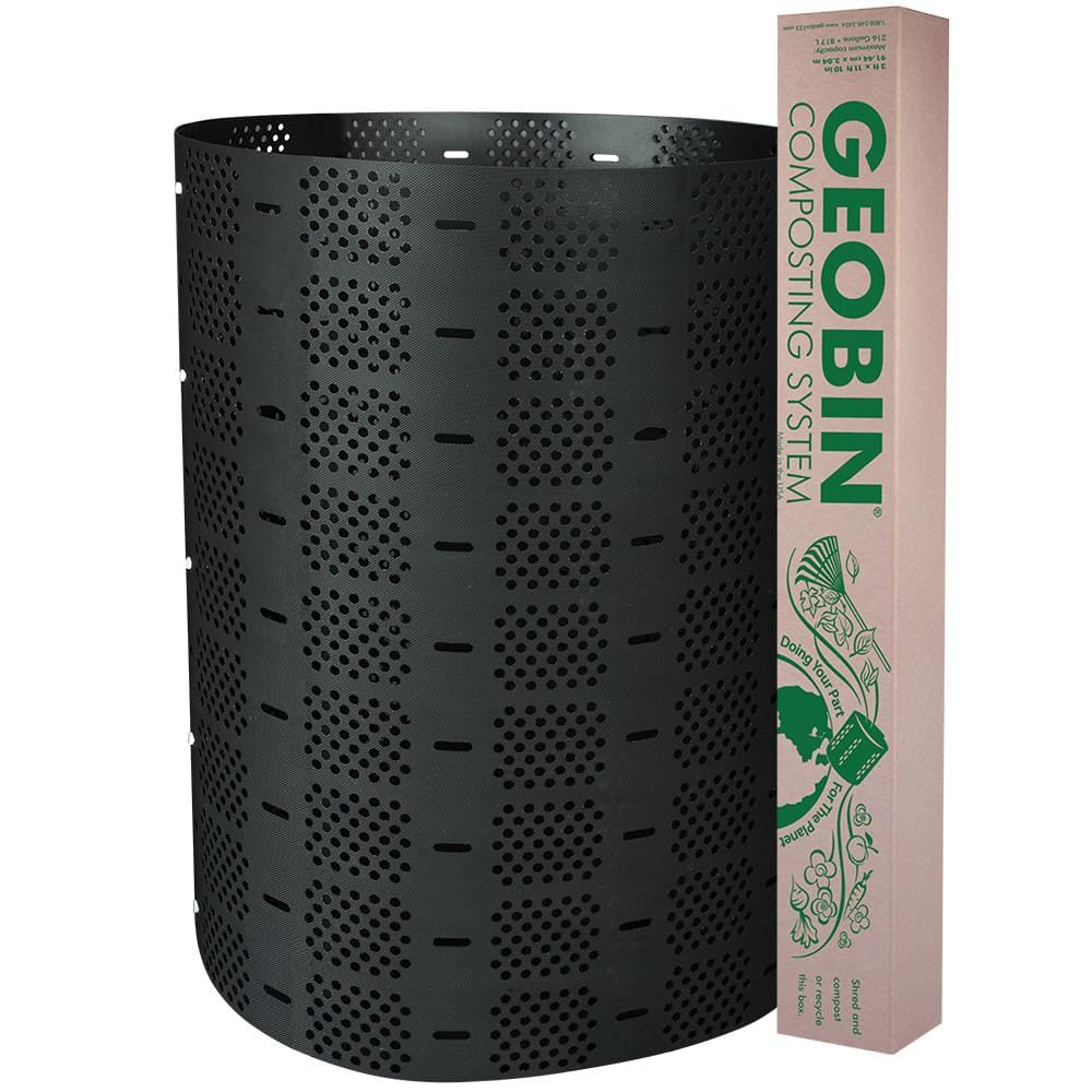 Black Compost Bin Adjustable Expandable Easy Compost Ventilation Holes 246 Gal.