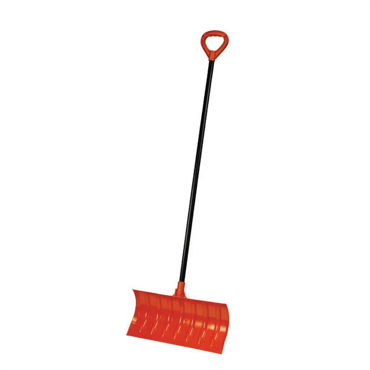 Bigfoot 21" Heavy-Duty Roller Snow Shovel with Metal Handle & Large D-Grip for Effortless Snow Removal