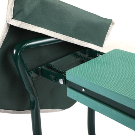 Garden Kneeler and Seat 2-in-1 - Folding Bench with Tool Pouch & Padded Foam