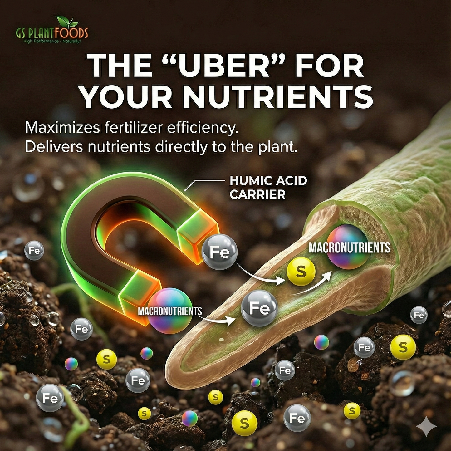 GS Plant Foods Liquid Humic Acid Soil Enhancer, Organic Concentrate