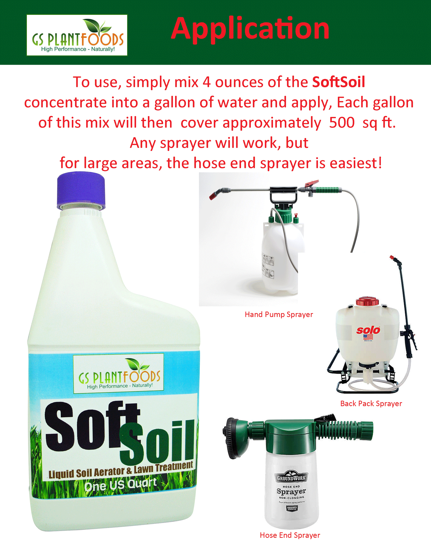 Soft Soil Liquid Aerator & Lawn Treatment by GS Plant Foods