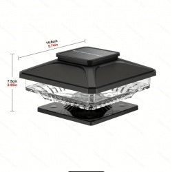 Solar Post Cap Lights 6 Pack - Waterproof LED for 4x4 5x5 6x6 Wood Fence Posts