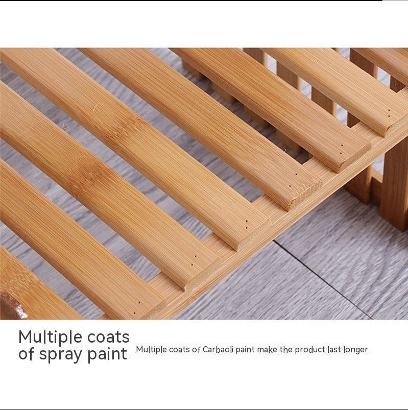 Bamboo Desktop Plant Stand – Multi-Tier Succulent Display Shelf for Office