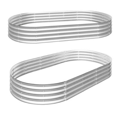 8x4x1ft Galvanized Metal Raised Garden Bed - Heavy-Duty Planter for Vegetables & Flowers