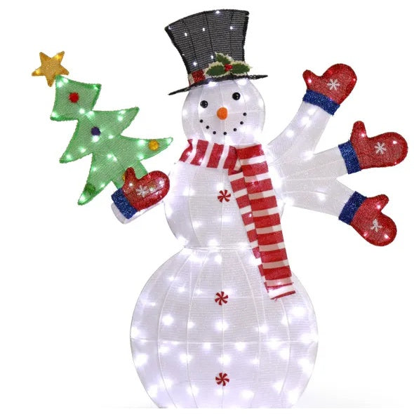 LED Lighted Snowman Christmas Decoration - 170 Lights Outdoor Yard Display