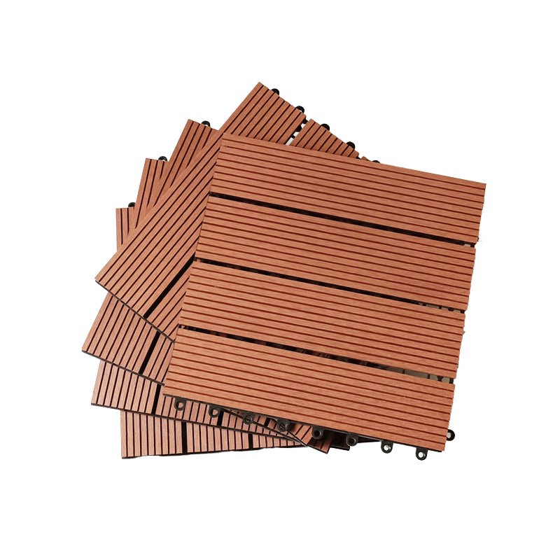 Extra-Thick 22mm Interlocking Wood-Plastic Deck Tiles, 12"x12", Box of 11 - Rooted Supplies