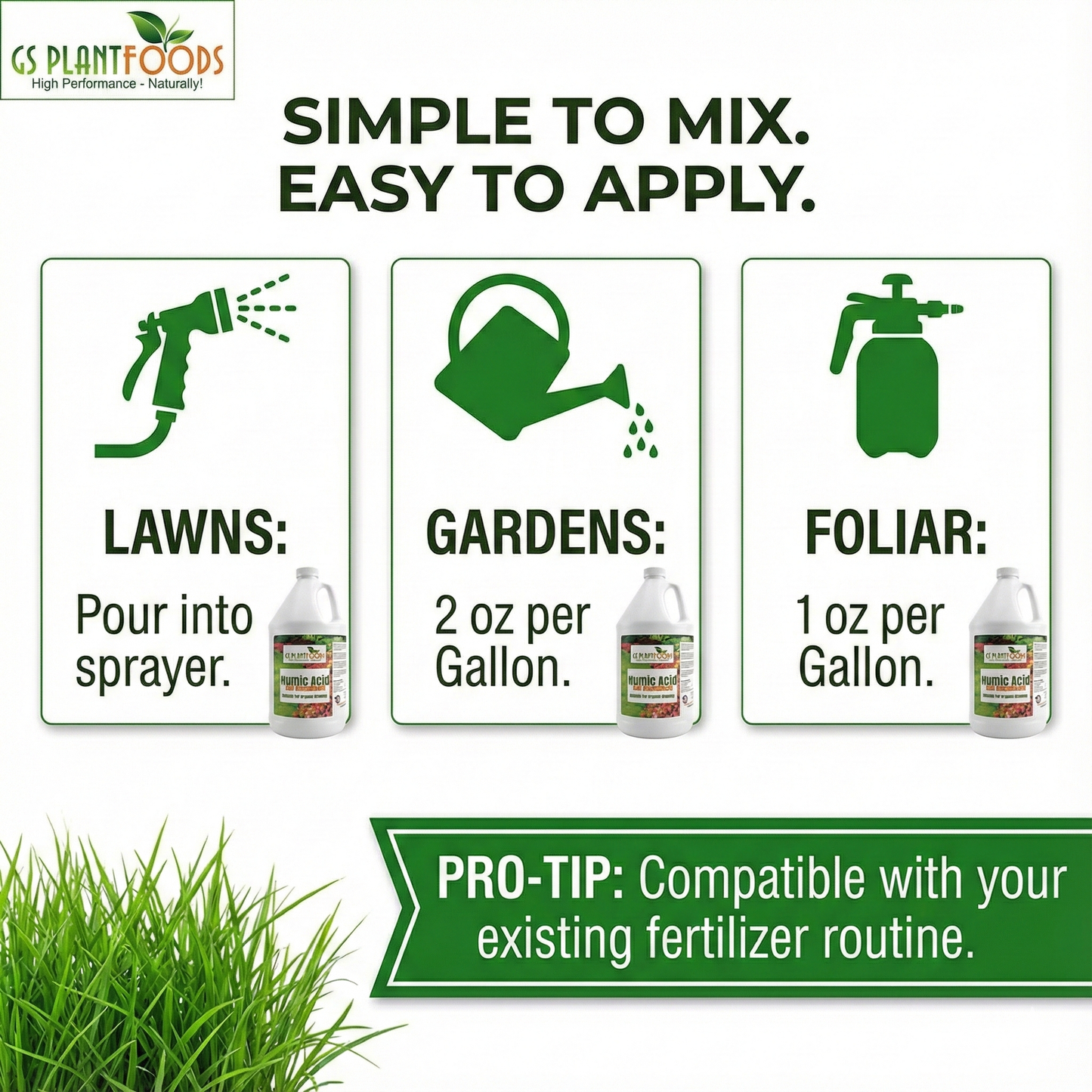 GS Plant Foods Liquid Humic Acid Soil Enhancer, Organic Concentrate