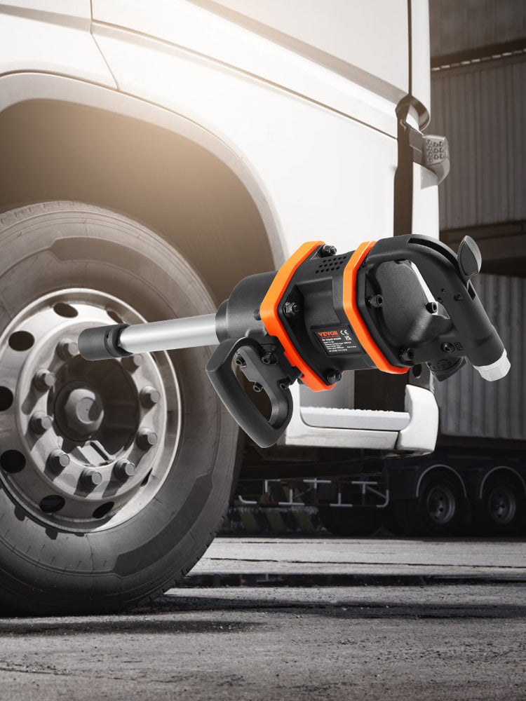 VEVOR 1" Air Impact Wrench – 3160 ft-lbs Pneumatic Impact Gun with Extended Anvil
