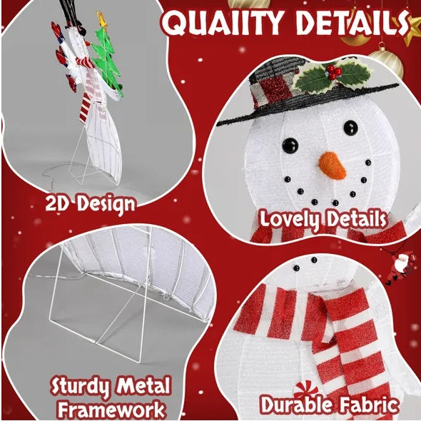 LED Lighted Snowman Christmas Decoration - 170 Lights Outdoor Yard Display