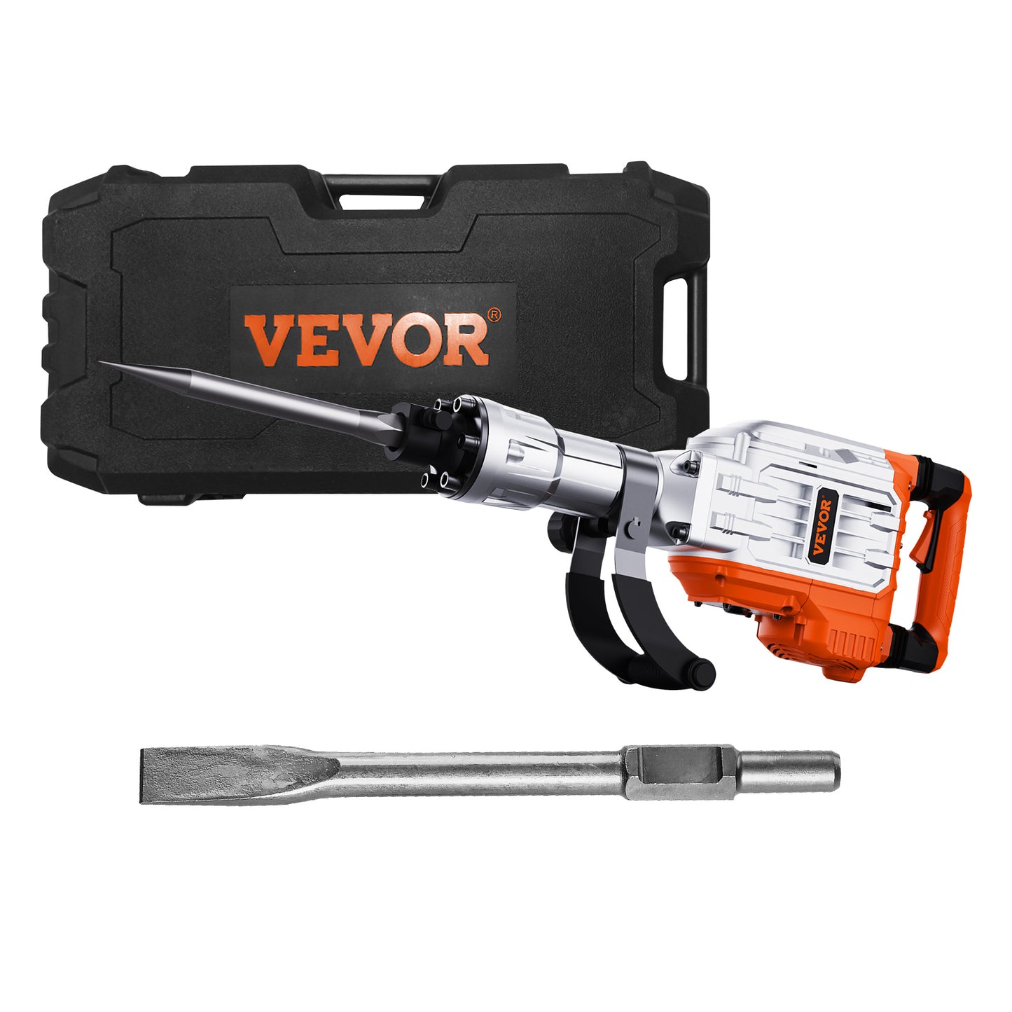 VEVOR 3500W Electric Demolition Jack Hammer – Concrete Breaker with 2 Chisel Bits