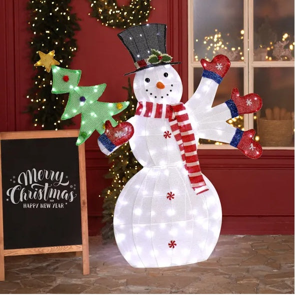 LED Lighted Snowman Christmas Decoration - 170 Lights Outdoor Yard Display