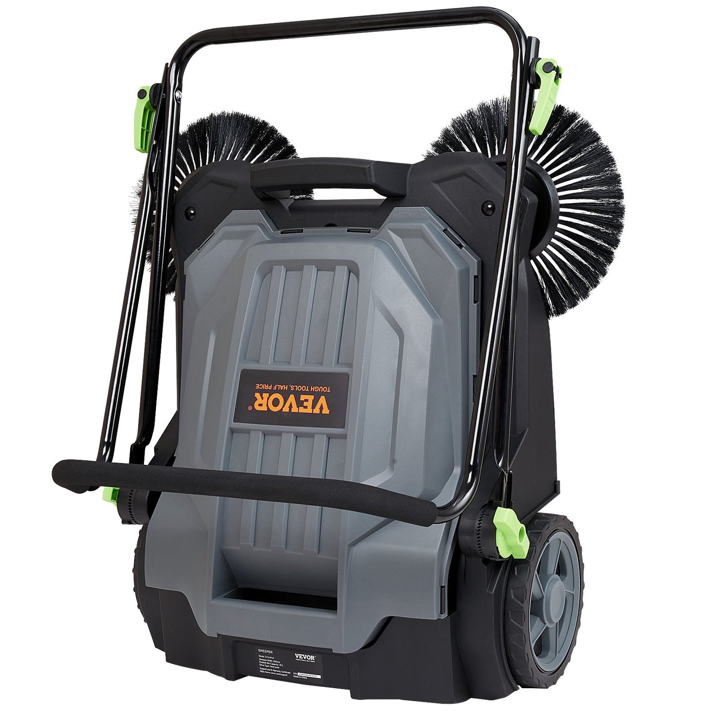25.6 in. Manual Push Sweeper for Garage, Driveway, and Patio Cleanup