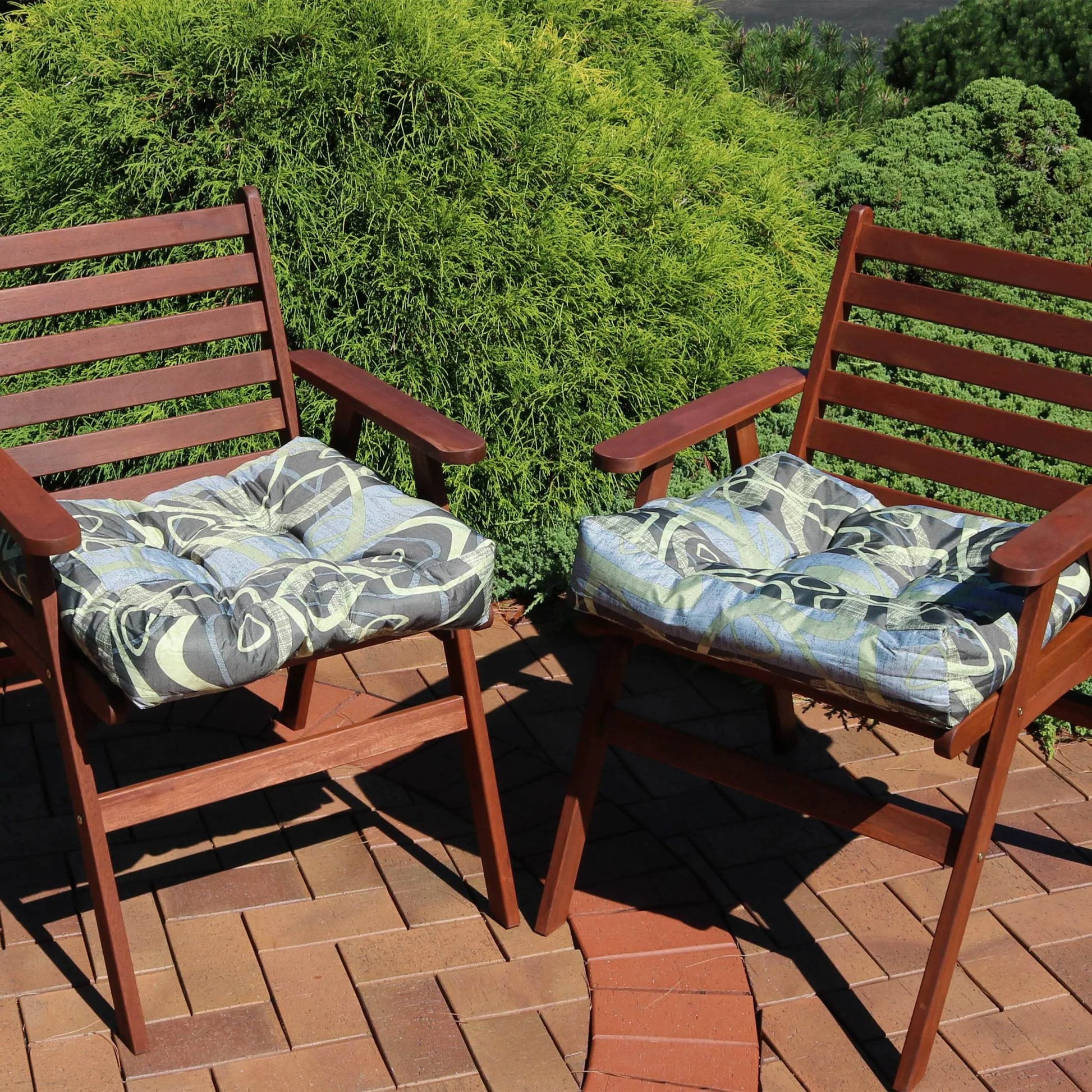 20" X 20" Modern Jazz Square Seat Cushion Set, 2 Count