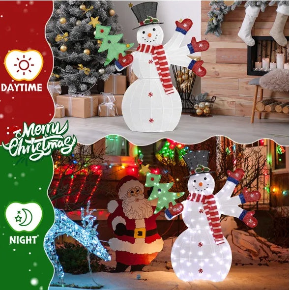 LED Lighted Snowman Christmas Decoration - 170 Lights Outdoor Yard Display