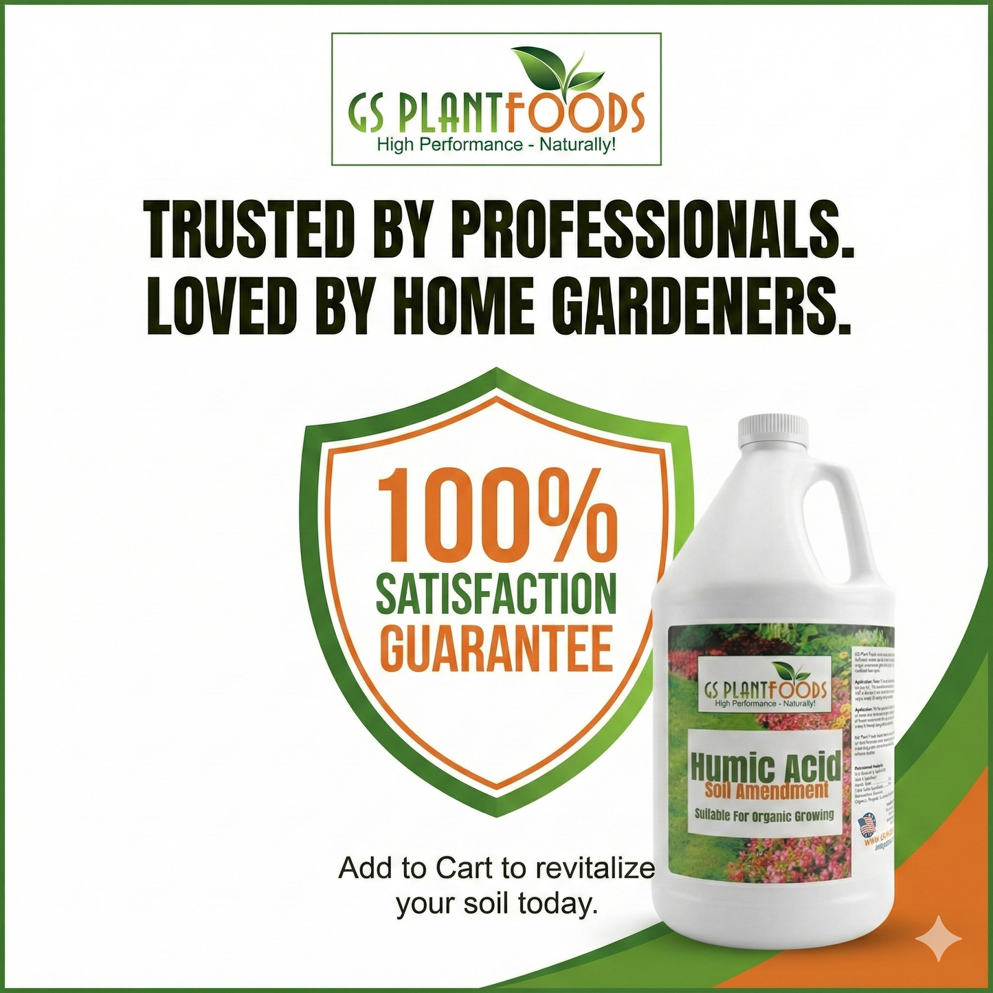 GS Plant Foods Liquid Humic Acid Soil Enhancer, Organic Concentrate