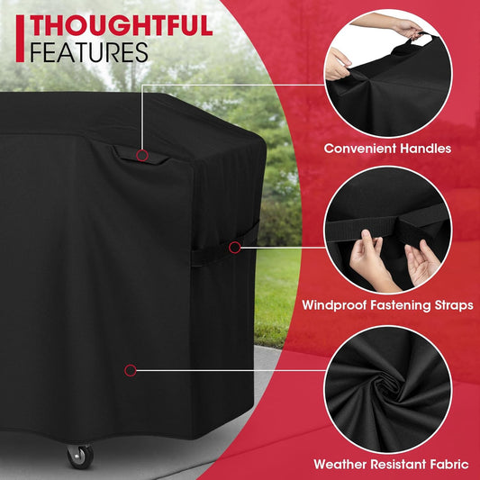 70 Inch Griddle Grill Cover for Blackstone 36 Inch Proseries, Heavy Duty Waterproof Large Flat Top Grill Cover with Sealed Seam, Compare to Blackstone 5005, 5482, Black