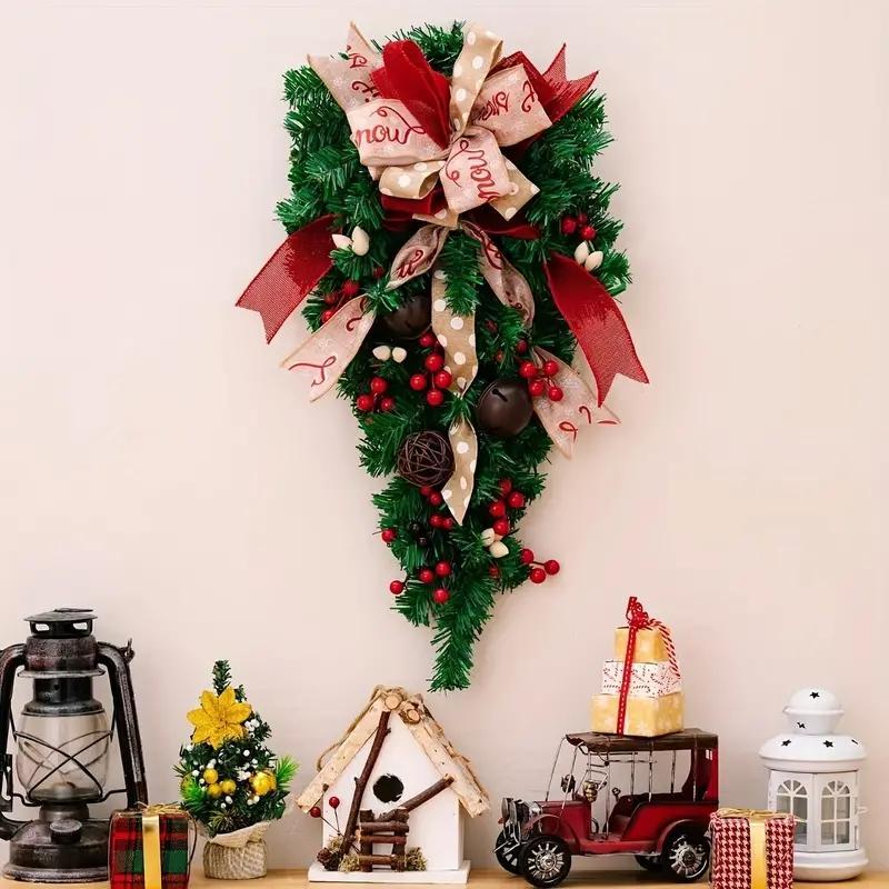 Christmas Door Hanging Ornament - Festive Holiday Wreath Decoration