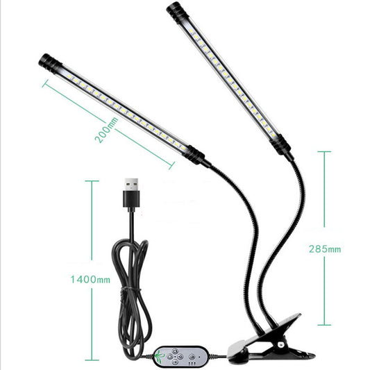 LED Grow Light for Indoor Plants – Full Spectrum USB Desk Lamp for Seedlings