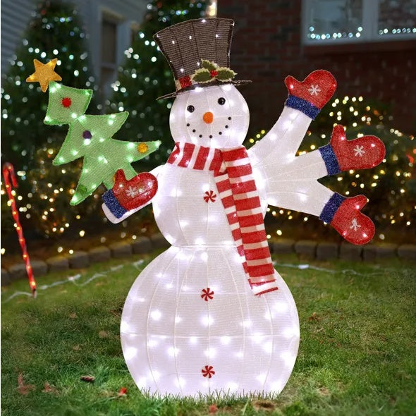 LED Lighted Snowman Christmas Decoration - 170 Lights Outdoor Yard Display