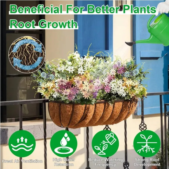 Coconut Coir Trough Liner 3-Pack for Window Boxes, 36 in