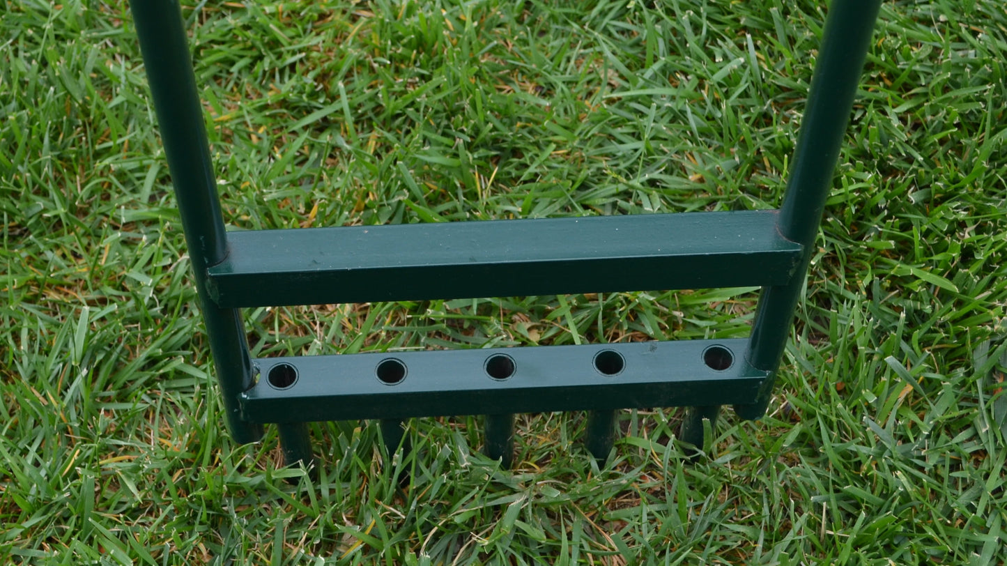 Hollow Tine 11” Manual Lawn Aerator with Powder Coated Steel Construction