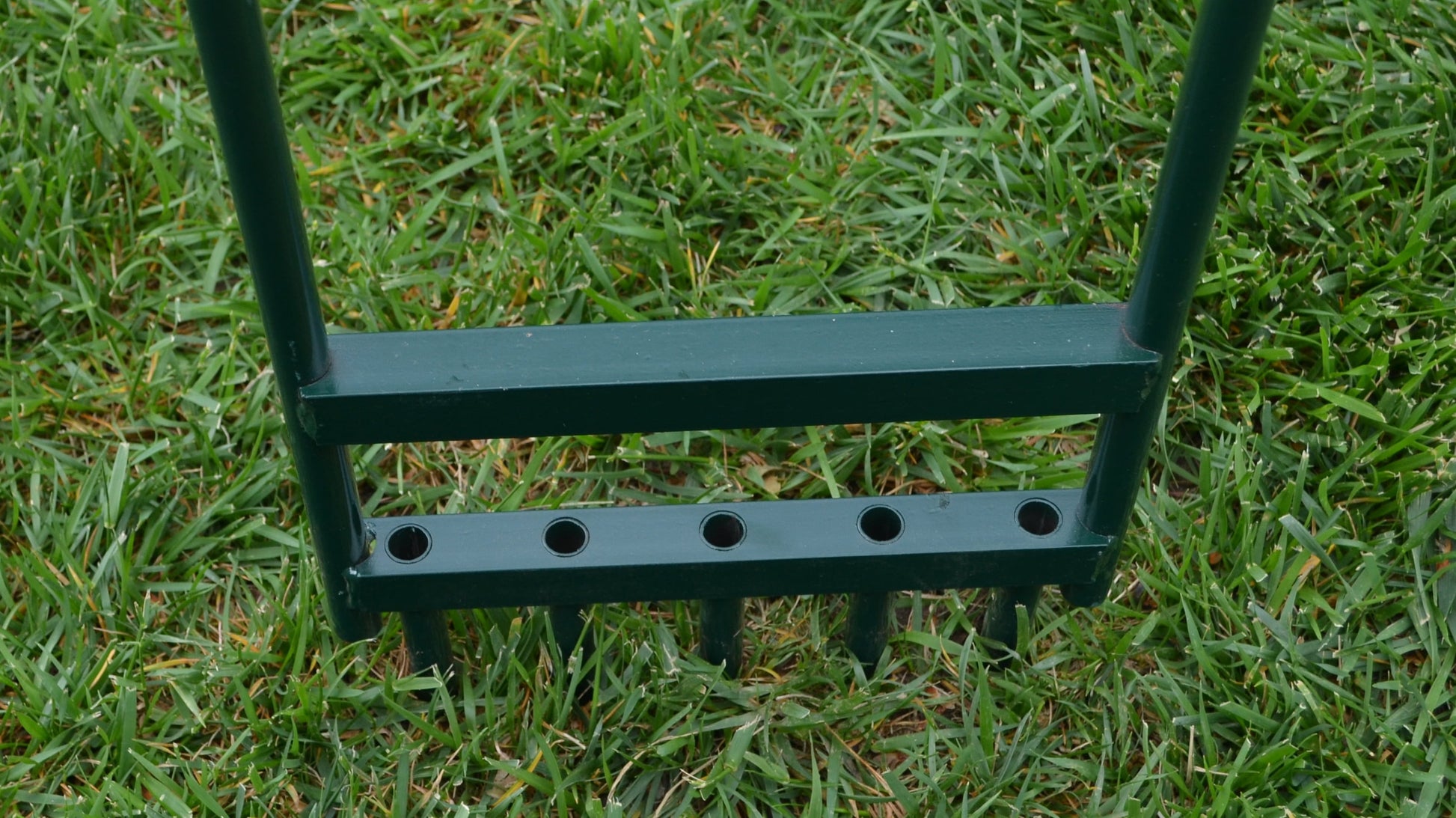 Hollow Tine 11” Manual Lawn Aerator with Powder Coated Steel Construction
