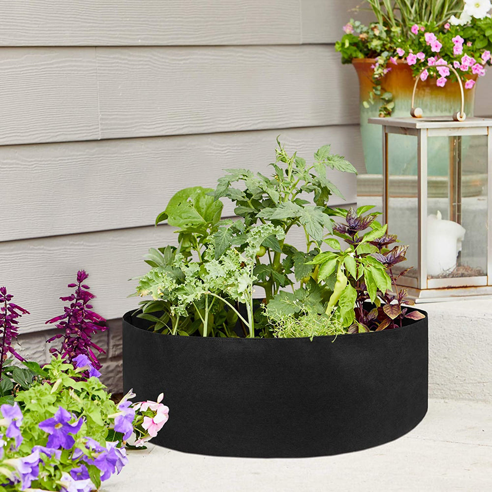 Fabric Raised Garden Bed Planter Bag with Drainage - Round Grow Container