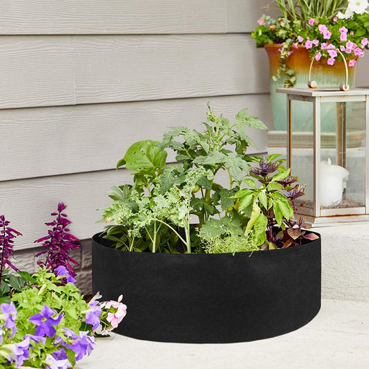 Fabric Raised Garden Bed Planter Bag with Drainage - Round Grow Container