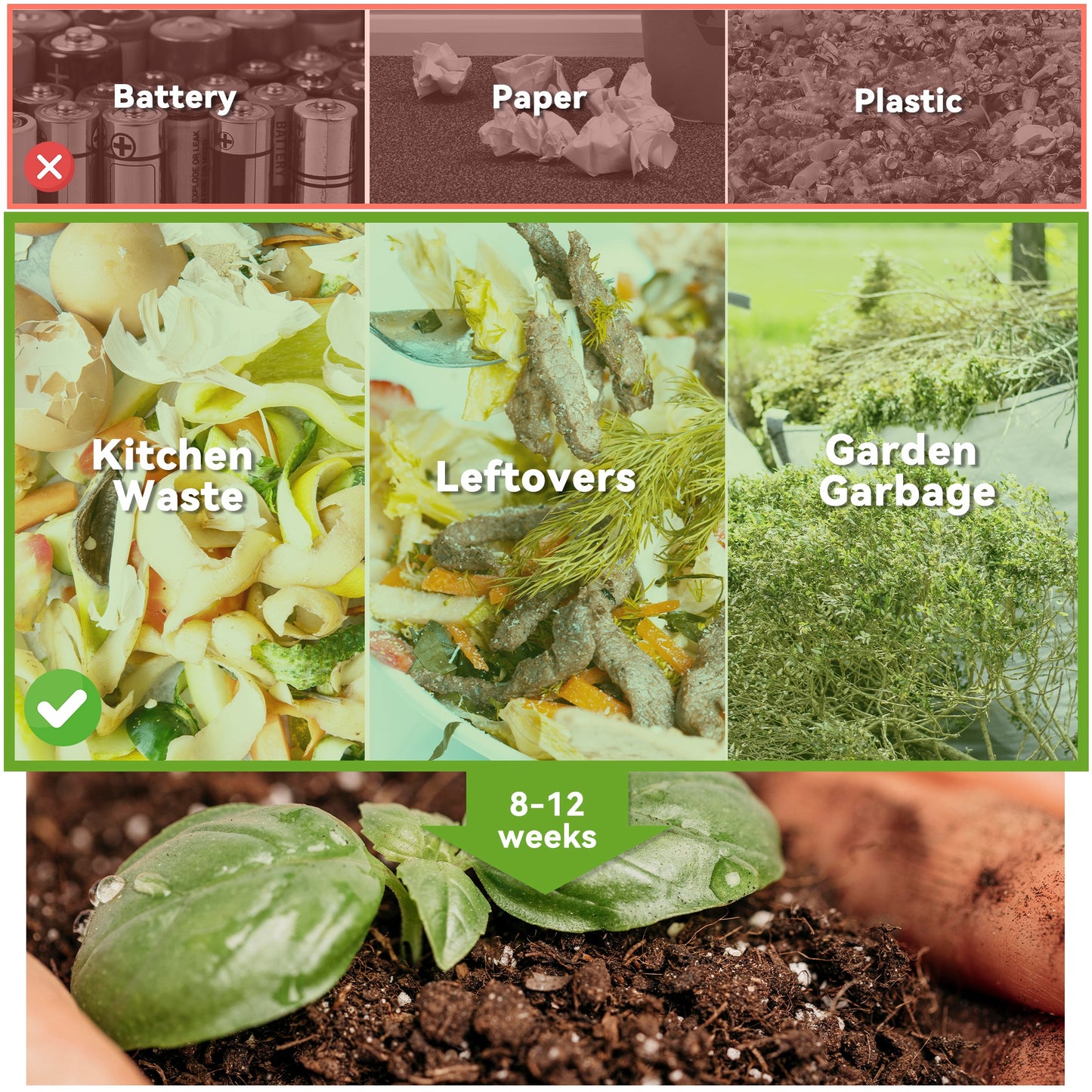 43-Gallon Dual Chamber Tumbling Composter with 360° Rotation