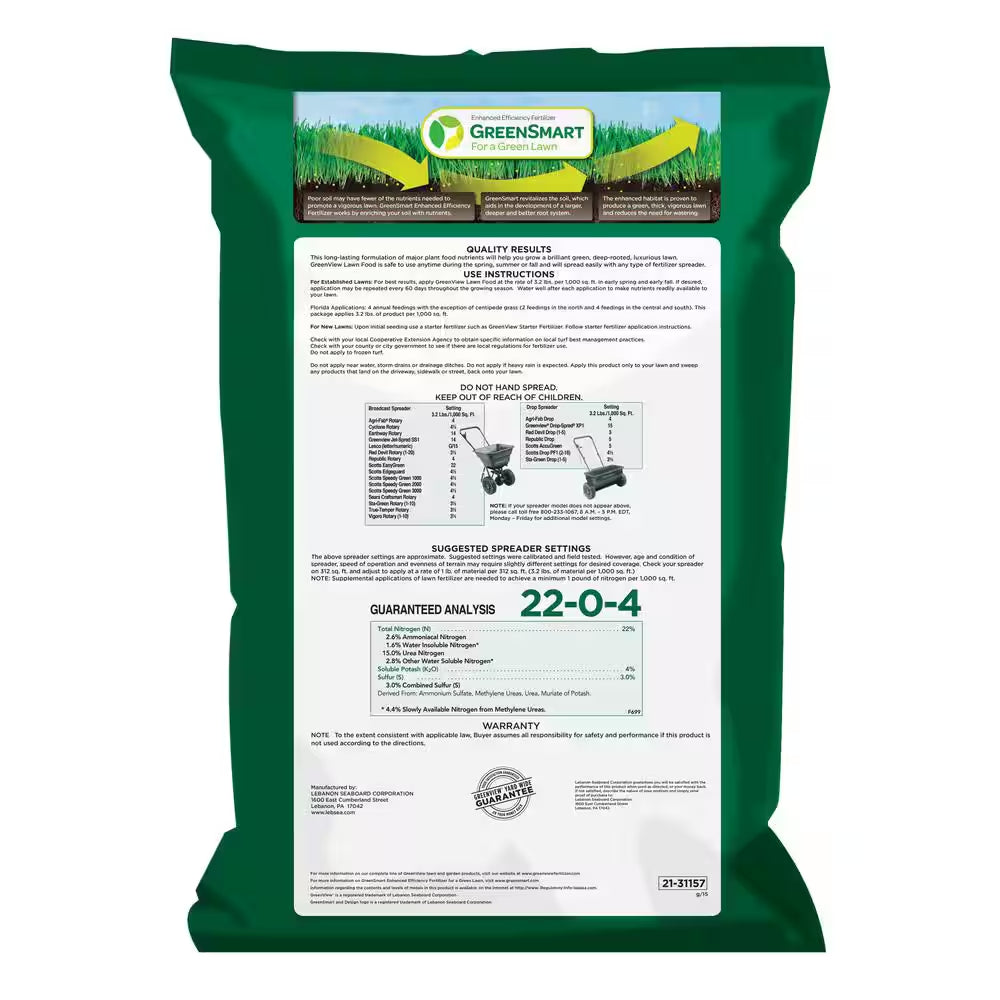 16 Lbs. Lawn Food, Covers 5,000 Sq. Ft. (22-0-4)