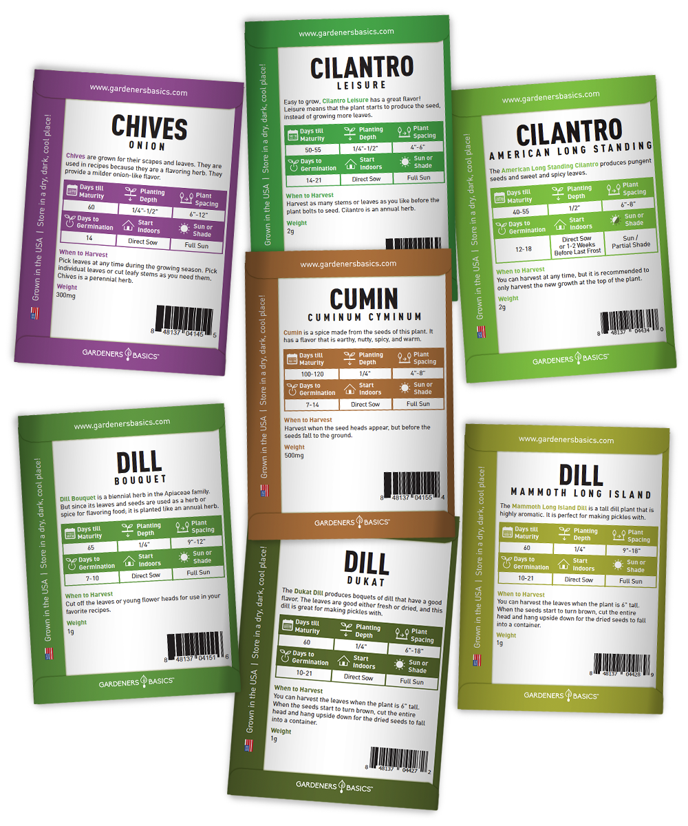 35-Variety Heirloom Herb Seed Pack – Non-GMO, Open-Pollinated