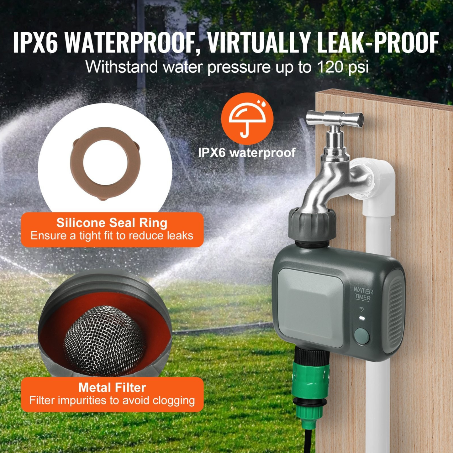 WiFi Smart Sprinkler Timer - App-Controlled Hose Faucet Water Timer