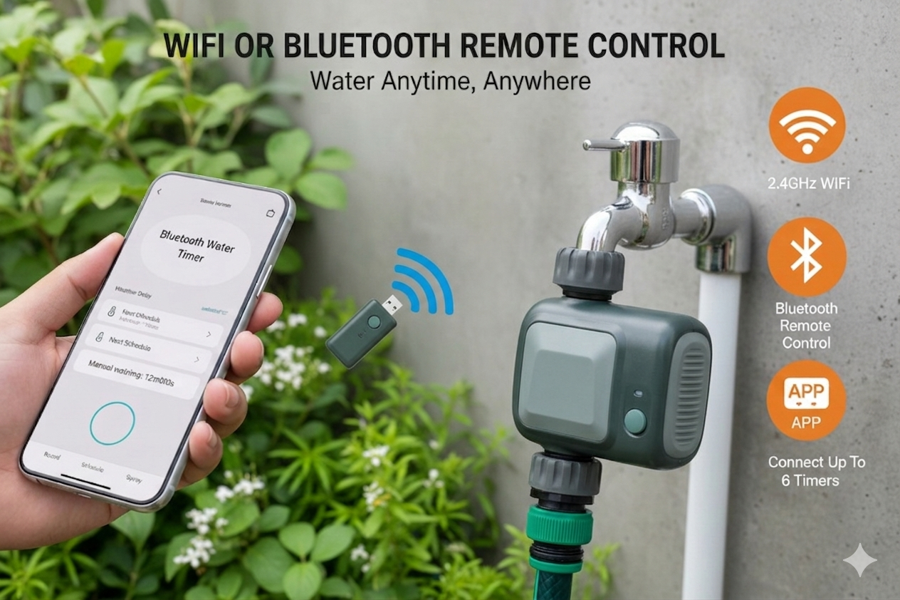 WiFi Smart Sprinkler Timer - App-Controlled Hose Faucet Water Timer