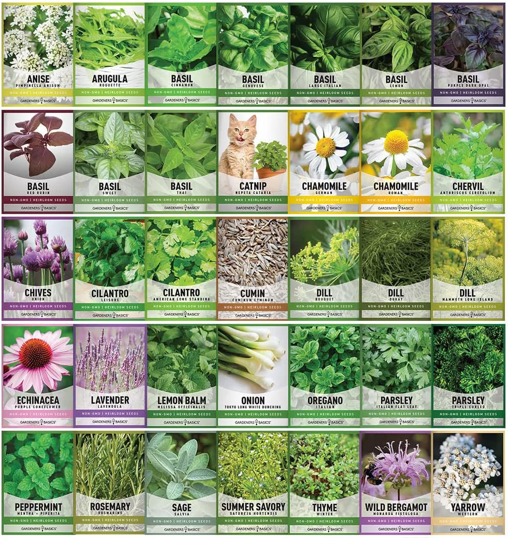 70-Variety Heirloom Vegetable & Herb Seed Kit: Non-GMO, Open-Pollinated