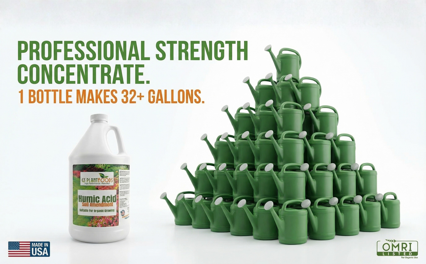 GS Plant Foods Liquid Humic Acid Soil Enhancer, Organic Concentrate